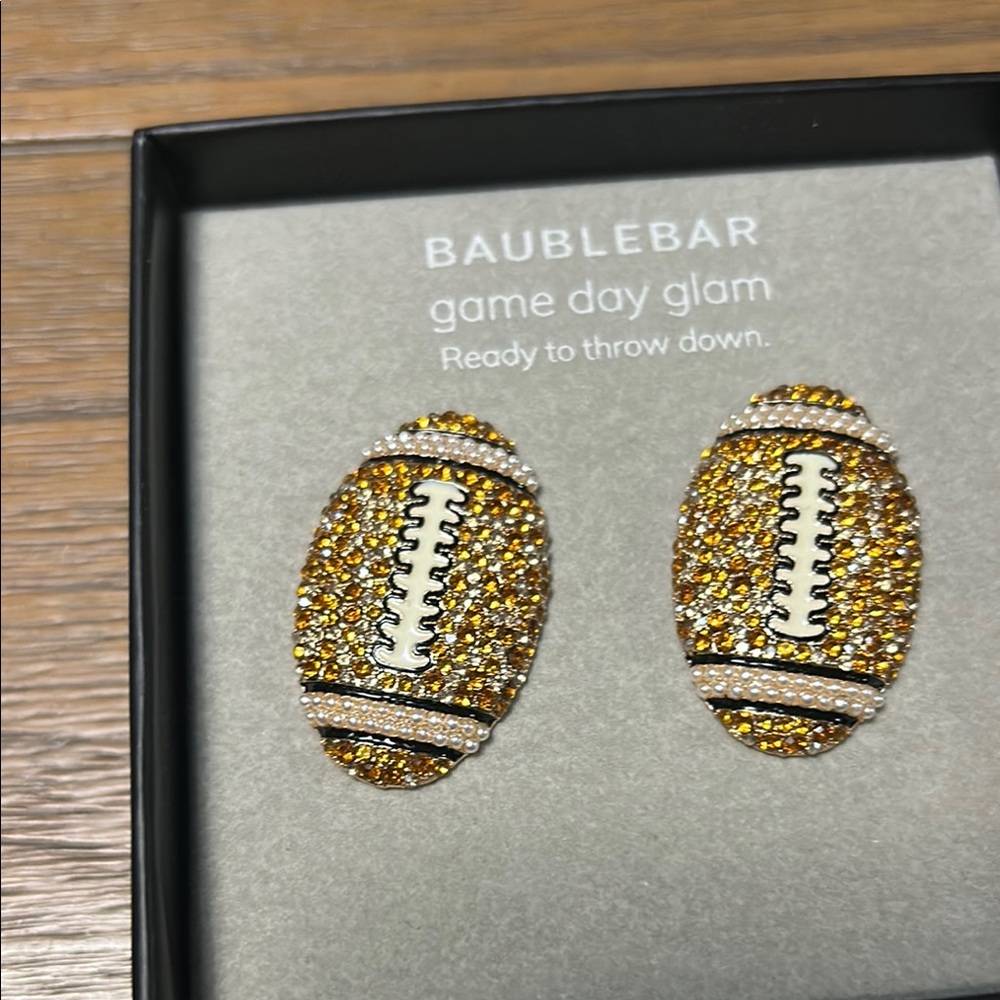 BaubleBar Football BLING Earrings - Picture 3 of 4